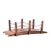 Garden Wooden Rustic Bridge Decoration Decor Outdoor Landscape Rail 160cm