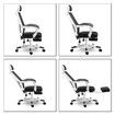 Executive High Back Office Computer Mesh Work Chair w/Retractable Footrest