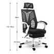 Executive High Back Office Computer Mesh Work Chair w/Retractable Footrest