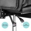 Executive Office Chair Ergonomic Reclining PU Leather Computer Seat w/Footrest