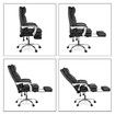 Executive Office Chair Ergonomic Reclining PU Leather Computer Seat w/Footrest