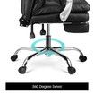 Executive Office Chair Ergonomic Reclining PU Leather Computer Seat w/Footrest