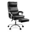 Executive Office Chair Ergonomic Reclining PU Leather Computer Seat w/Footrest