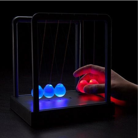 Light Up Newtons Cradle Steel Balance Ball Kinetic Energy Multi Newtons Cradle Steel Balance Ball