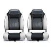 OGL 2 x All-weather Folding Marine Fishing Boat Seats Swivel Chairs