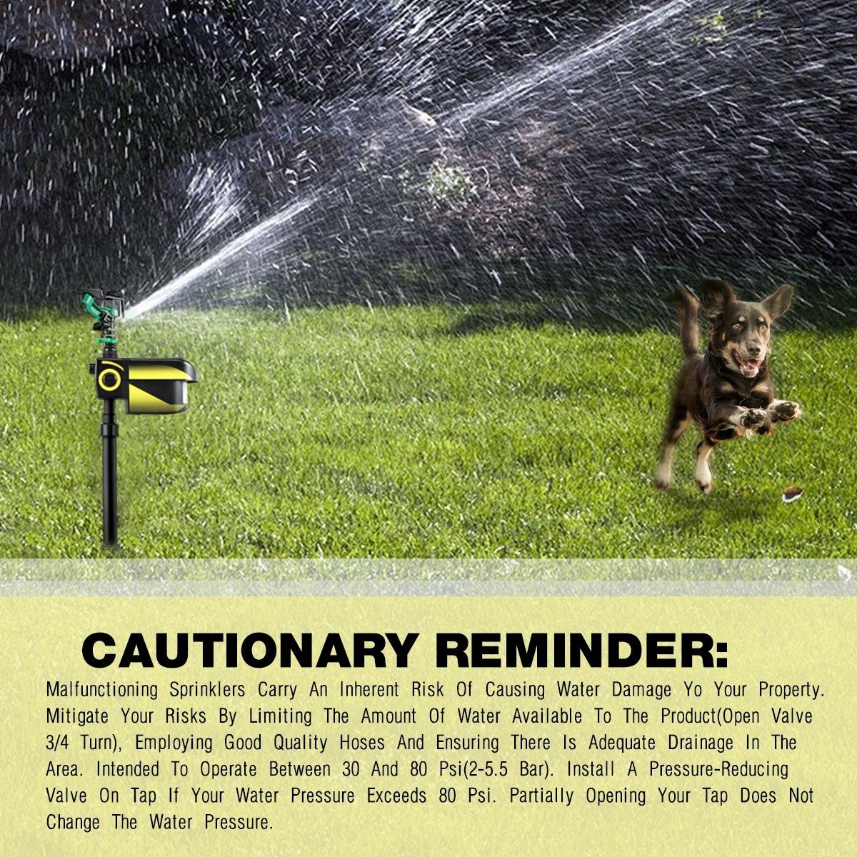 Motion Activated Sprinkler Solar Powered Pest Repeller Garden Animal