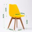 2X Retro Dining Cafe Chair Padded Seat YELLOW