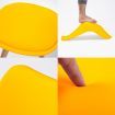 2X Retro Dining Cafe Chair Padded Seat YELLOW