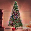 Fibre Optic LED Xmas Christmas Tree 7Ft 450 Branches + Bauble Balls