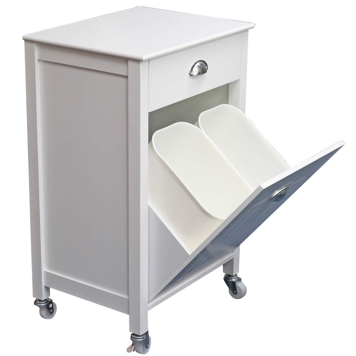 Twin Bin Kitchen Trolley with Drawer | Crazy Sales