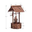 Outdoor Garden Wishing Well Planter Flower Bucket Patio Lawn Wooden Decor Rustic