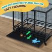 Dog Crate Kennel House Rabbit Hutch Cat Pet Cage Playpen Furniture Puppy Bunny Enclosure Carrier Foldable with Lockable Wheels