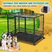 Dog Crate Kennel House Rabbit Hutch Cat Pet Cage Playpen Furniture Puppy Bunny Enclosure Carrier Foldable with Lockable Wheels