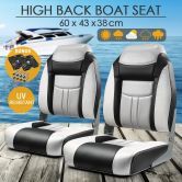 OGL 2 x All-weather Folding Swivel Marine Fishing Boat Seats Chairs