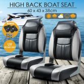 OGL 2 x All-weather Folding Marine Fishing Boat Seats Swivel Chairs