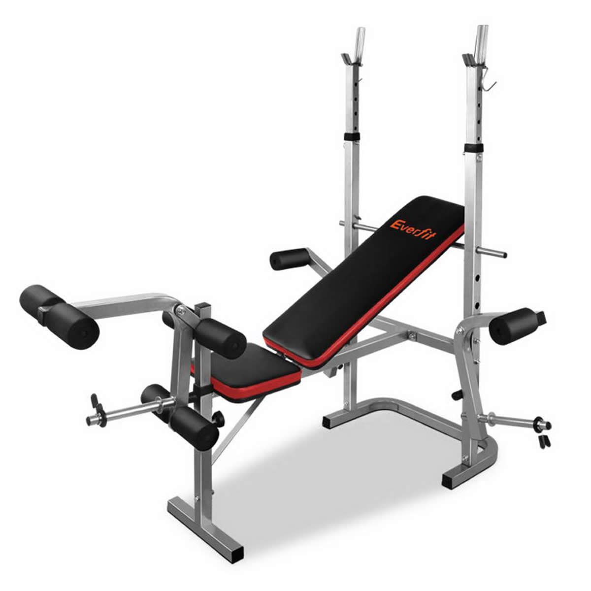7-in-1 Weight Bench with 4 Adjustable Incline Levels - Grey | Crazy Sales