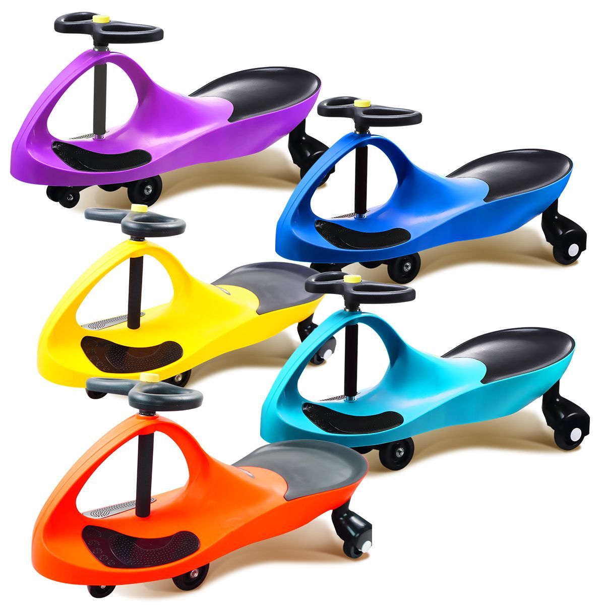 5 Pcs Kids Swing Car Slider Wiggle Scooter Swivel Ride on Toy Crazy Sales
