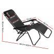 Gardeon Zero Gravity Chair Folding Outdoor Recliner Adjustable Sun Lounge Camping Black