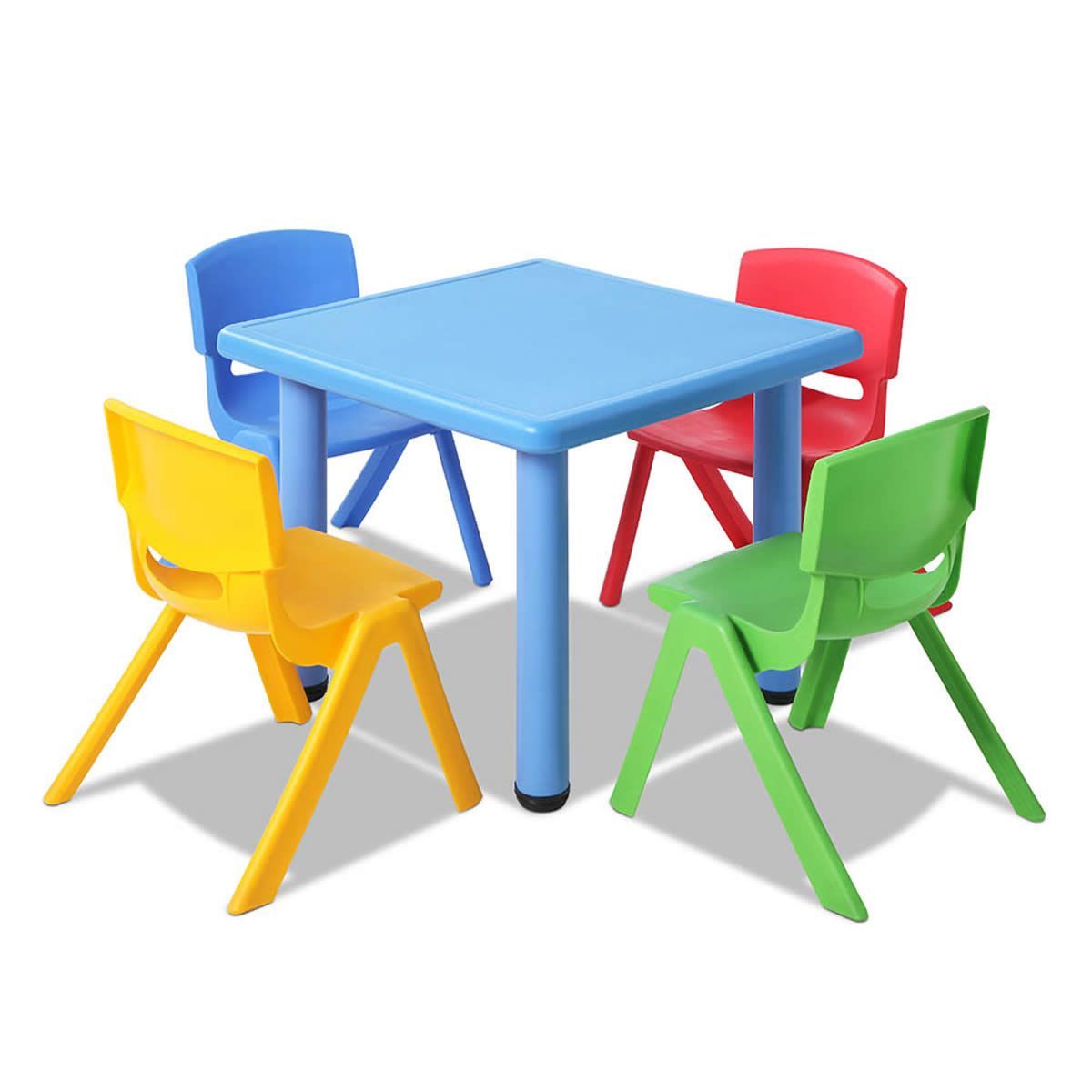 5 Pcs - Kids Table and Chairs Playset - Blue | Crazy Sales