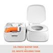 22L Portable Toilet Travel Camping Mobile Potty Outdoor Caravan RV Motorhome Boat Grey