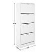 60 Pair Shoe Cabinet 4 Rack Wooden Home Footwear Storage Stand - White