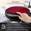 Maxkon Robot Vacuum Cleaner LED Touch Display w/Mop & Water Tank Strong Suction for Short Carpet - Red