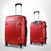 Hard Shell Lightweight Spinner Suitcase 3 Piece Luggage Sets Trolley w/ TSA Lock - Red
