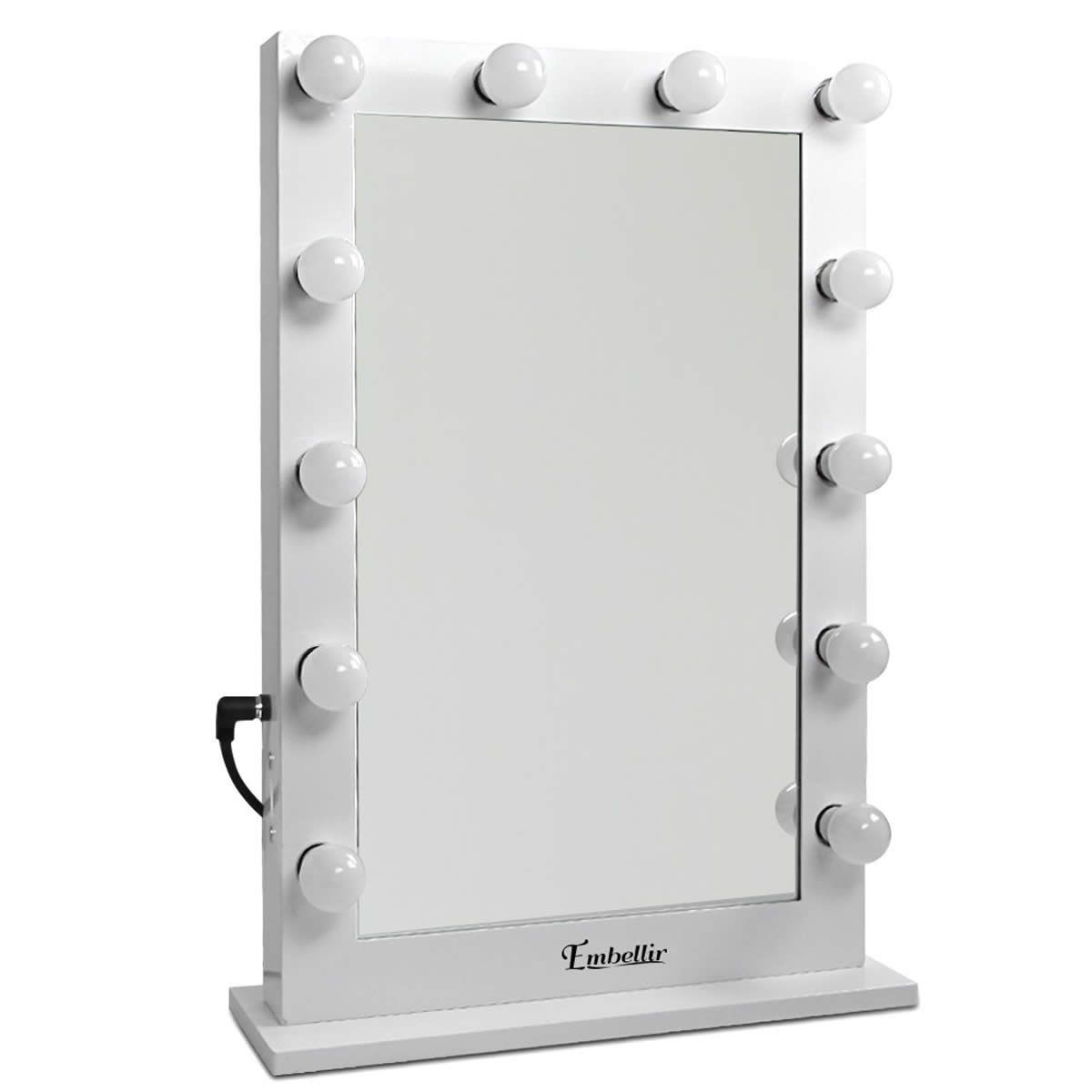 Makeup Mirror Frame with LED Lights 65x60cm - White