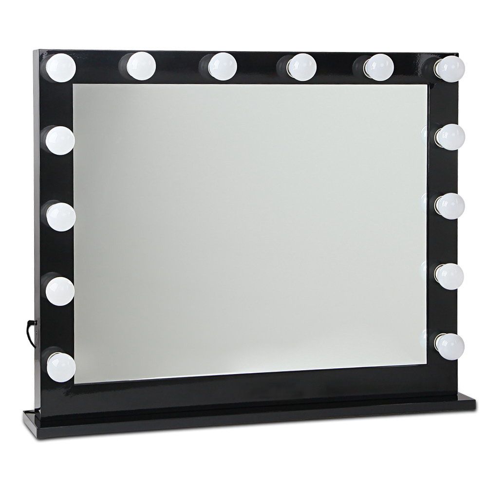 Makeup Mirror Frame with LED Lights 65x80cm - Black