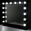 Makeup Mirror Frame with LED Lights 65x80cm - Black