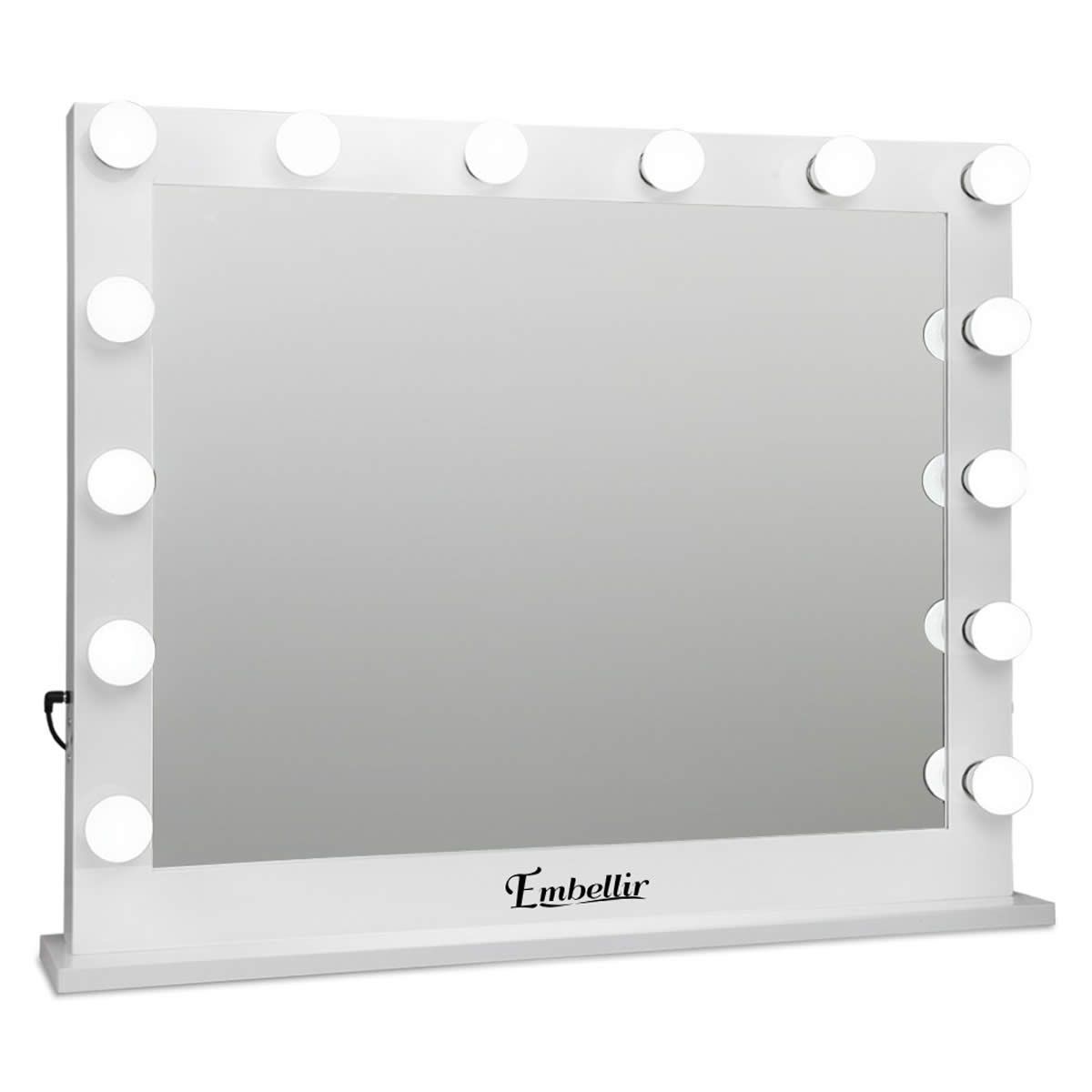 Makeup Mirror Frame with LED Lights 65x80cm - White