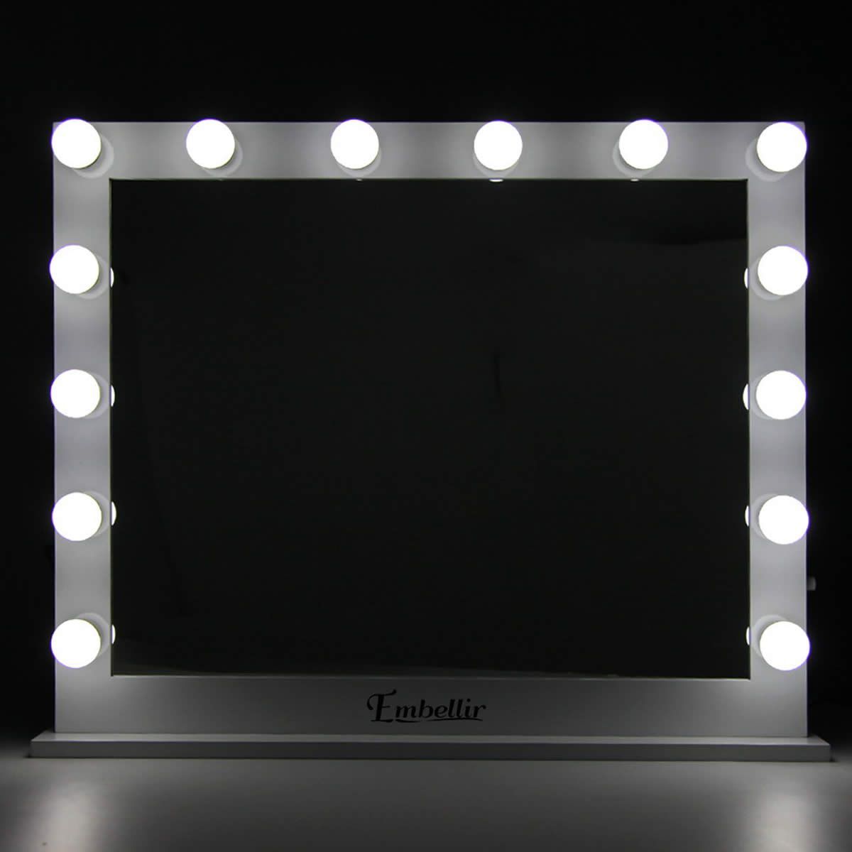 Makeup Mirror Frame with LED Lights 65x80cm White Crazy Sales