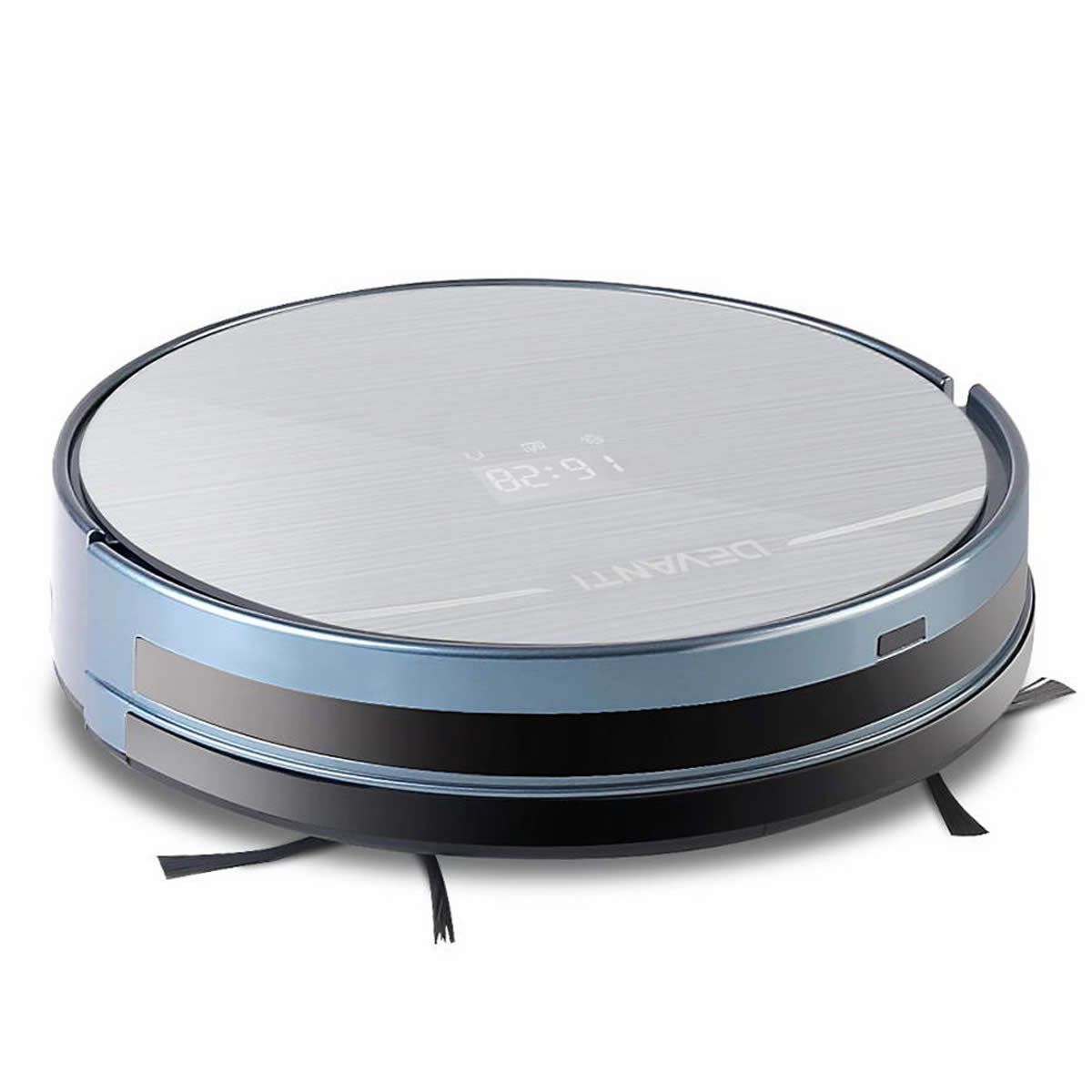 Devanti 300ml Robot Vacuum Cleaner Silver and Blue