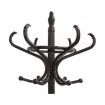 Coat Stand with 12 Hooks - Tree Style with Base Ring for Umbrellas - Walnut