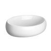 Oval Ceramic Sink with High Gloss Finish - White