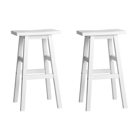 artiss wooden bar stools white