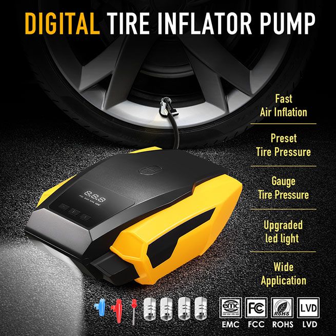 digital car tire pump