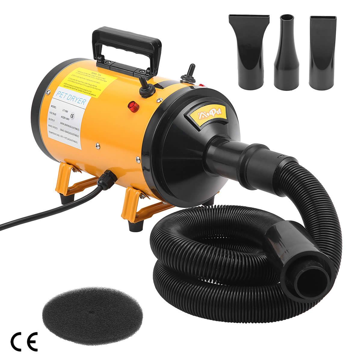 2800w Pet Dog Cat Hair Dryer Grooming Blow Speed Hairdryer Heater Blower