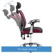 Adjustable Breathable Ergo Mesh Office Computer Chair w/ Lumbar Support - Black/Red