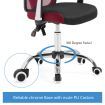 Adjustable Breathable Ergo Mesh Office Computer Chair w/ Lumbar Support - Black/Red