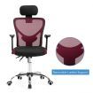 Adjustable Breathable Ergo Mesh Office Computer Chair w/ Lumbar Support - Black/Red