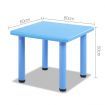 Keezi Kids Table Plastic Square Activity Study Desk 60X60CM