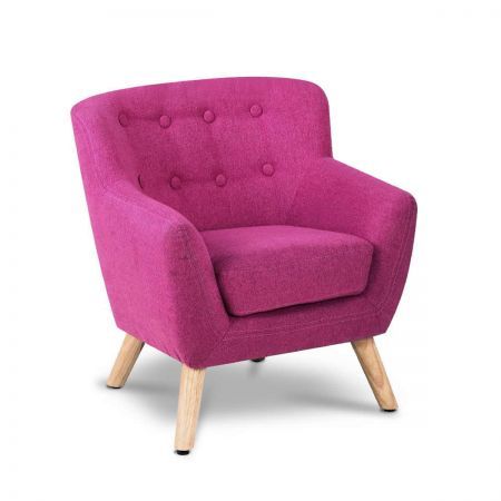 Keezi Kids Sofa Armchair Pink Linen Lounge Nordic French Couch Children Room