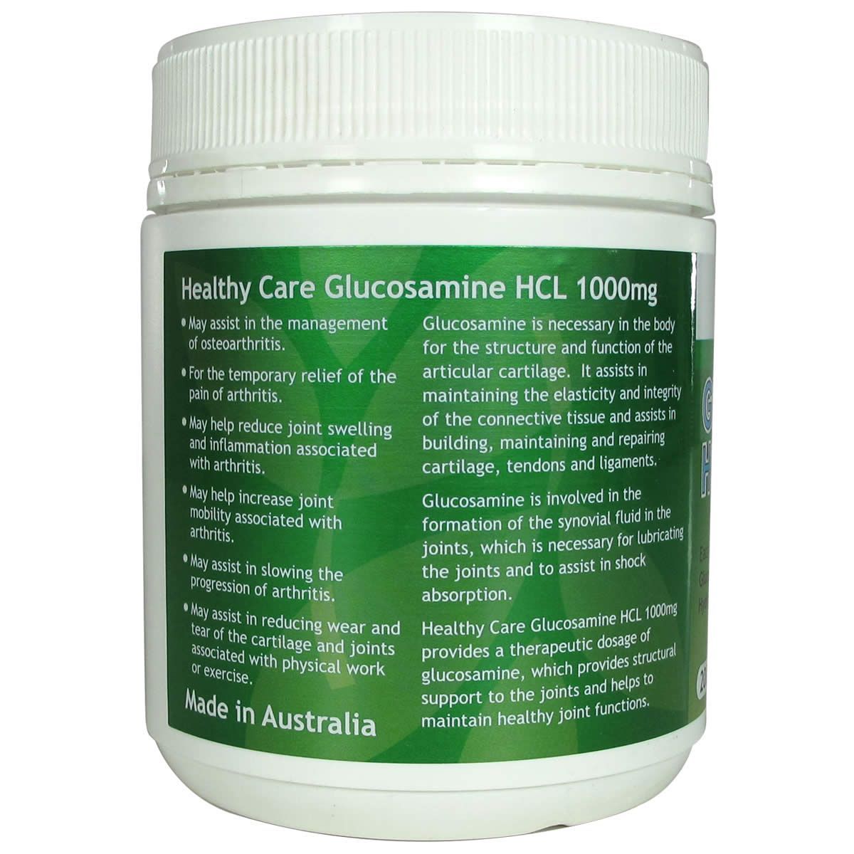 Healthy Care Glucosamine HCL 1000mg 200 Capsules Crazy Sales