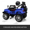 Electric Ride on Jeep Remote Control Kids Car w/Built-in Music - Blue