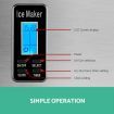 Portable Ice Cube Maker with LCD Digital Display Screen - Silver