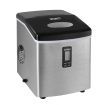 Portable Ice Cube Maker with LCD Digital Display Screen - Silver