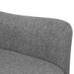 Fabric Dining Armchair with Wood Legs - Grey