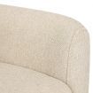 Fabric Dining Armchair with Wood Legs - Beige