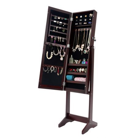 Mirror Jewellery Cabinet Jewly Walnut Crazy Sales